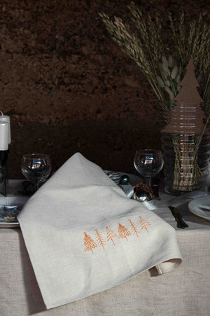 REWANA natural hemp kitchen towel with hanging loop – photograph 1