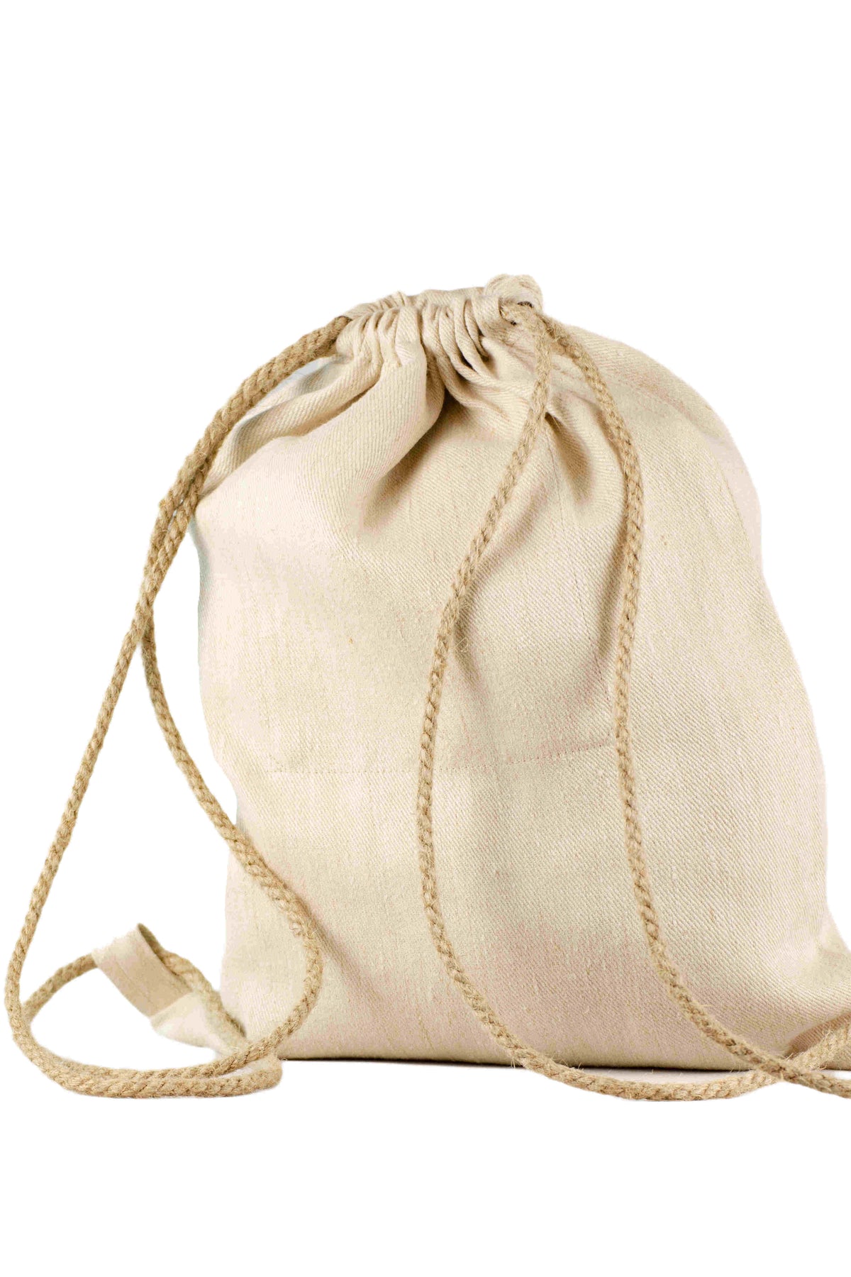 REWANA HEMP DRAWSTRING BACKPACK WITH INNER POCKET