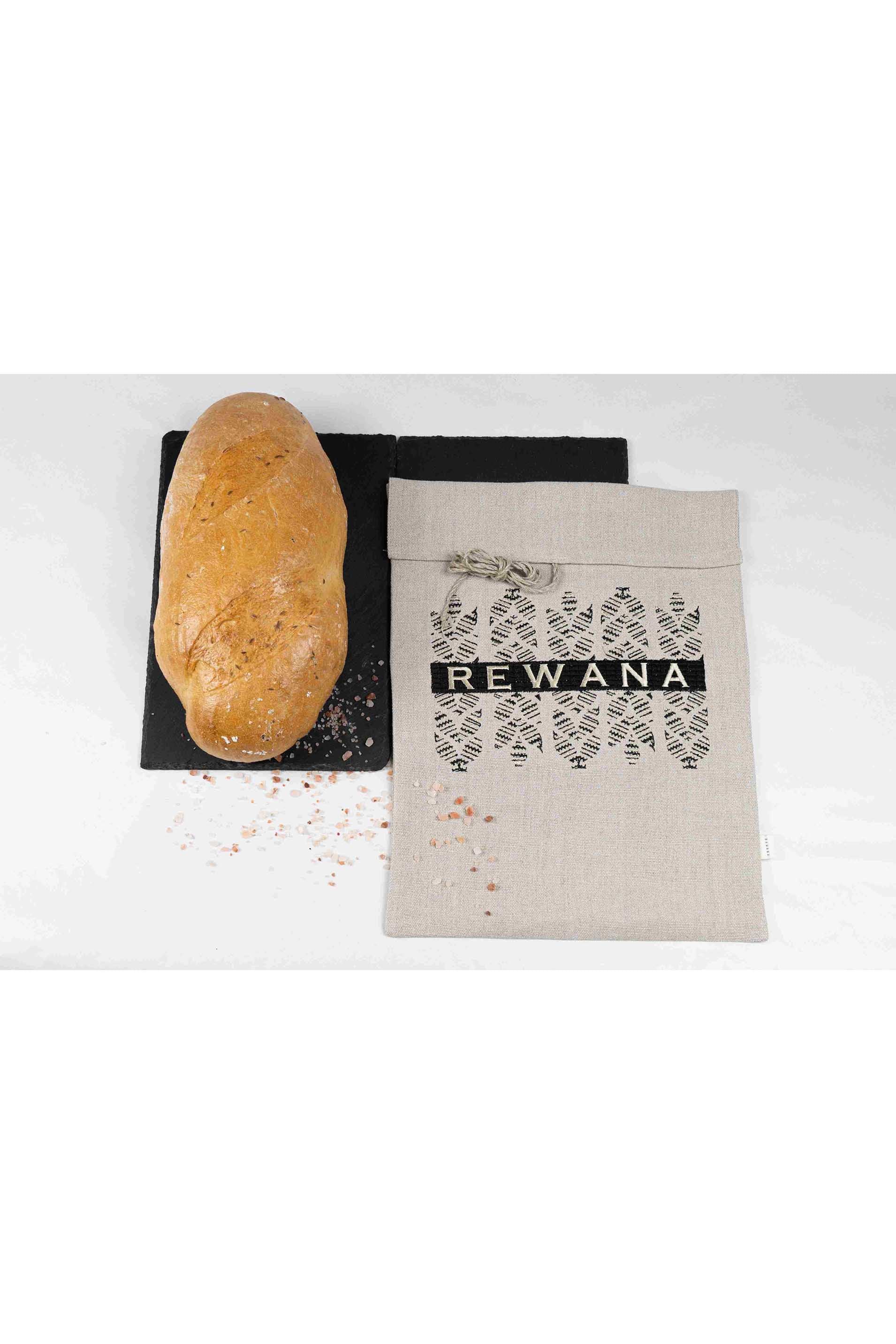 REWANA OBAL NA CHLIEB ZERO WASTE, PRÍRODNÉ PLÁTNO, VÝŠIVKA REWANA KLASY