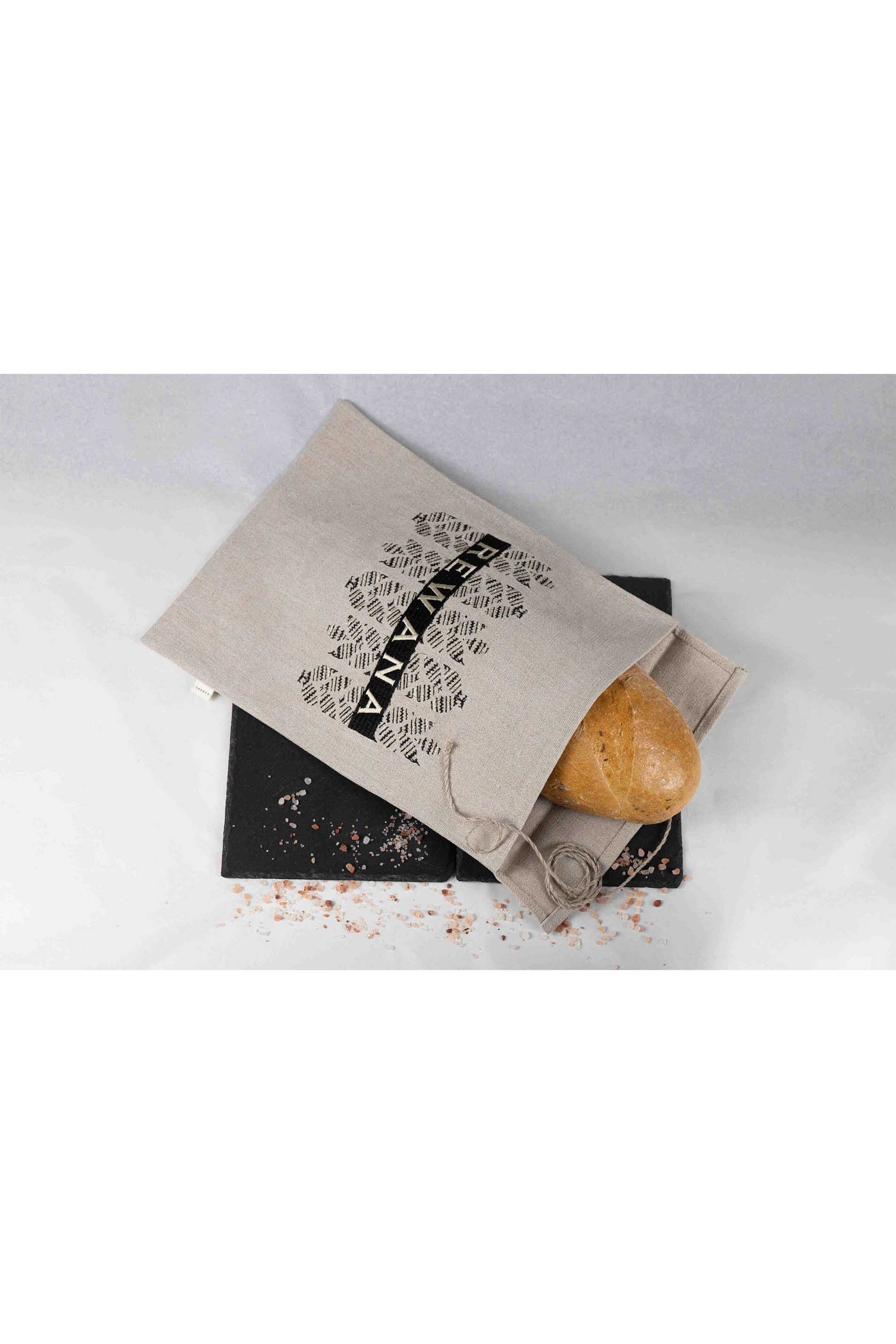 REWANA OBAL NA CHLIEB ZERO WASTE, PRÍRODNÉ PLÁTNO, VÝŠIVKA REWANA KLASY