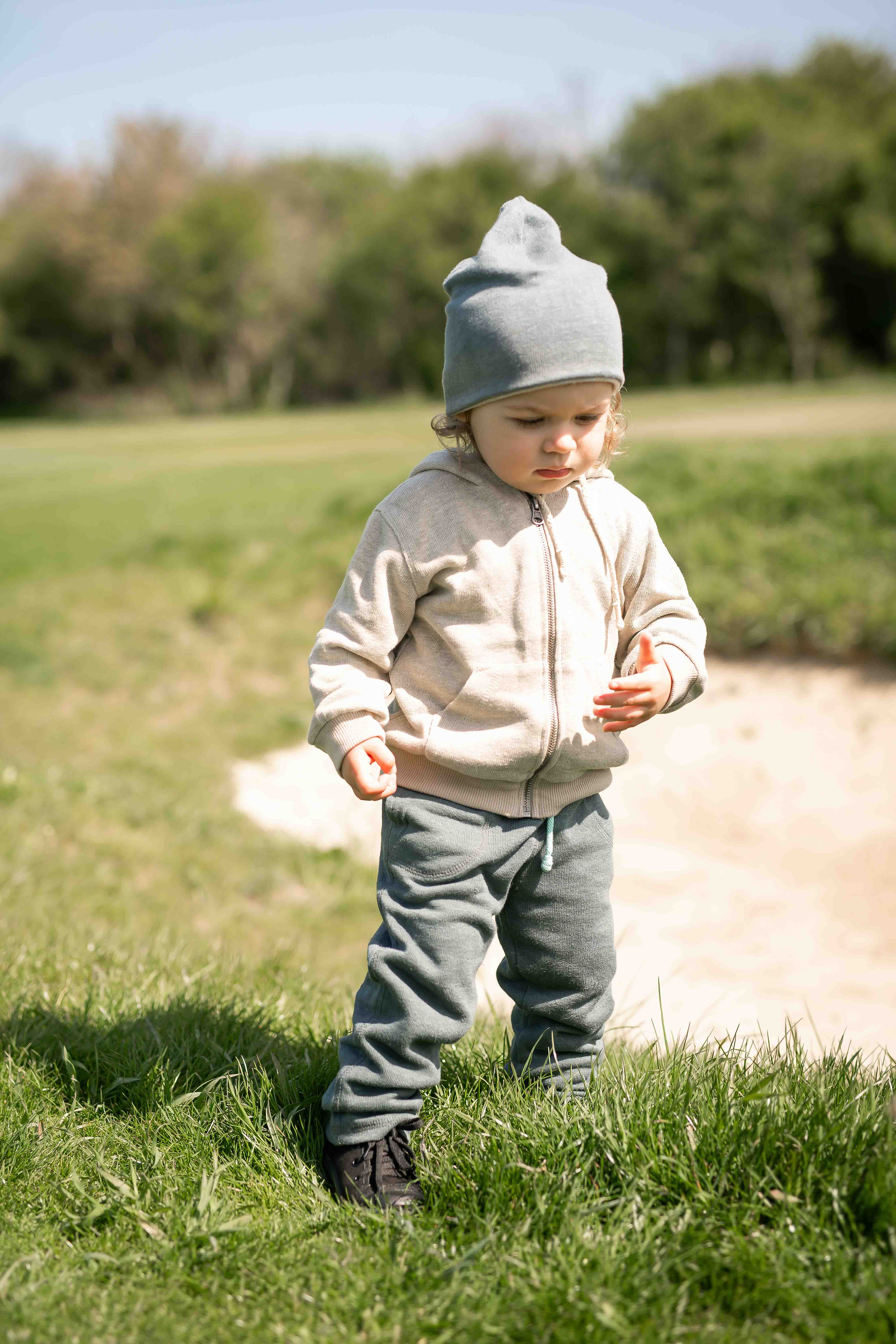 REWANA CHILDREN'S SWEATSHIRT 100% NATURAL CERTIFIED KNIT IN NATURAL COLOR