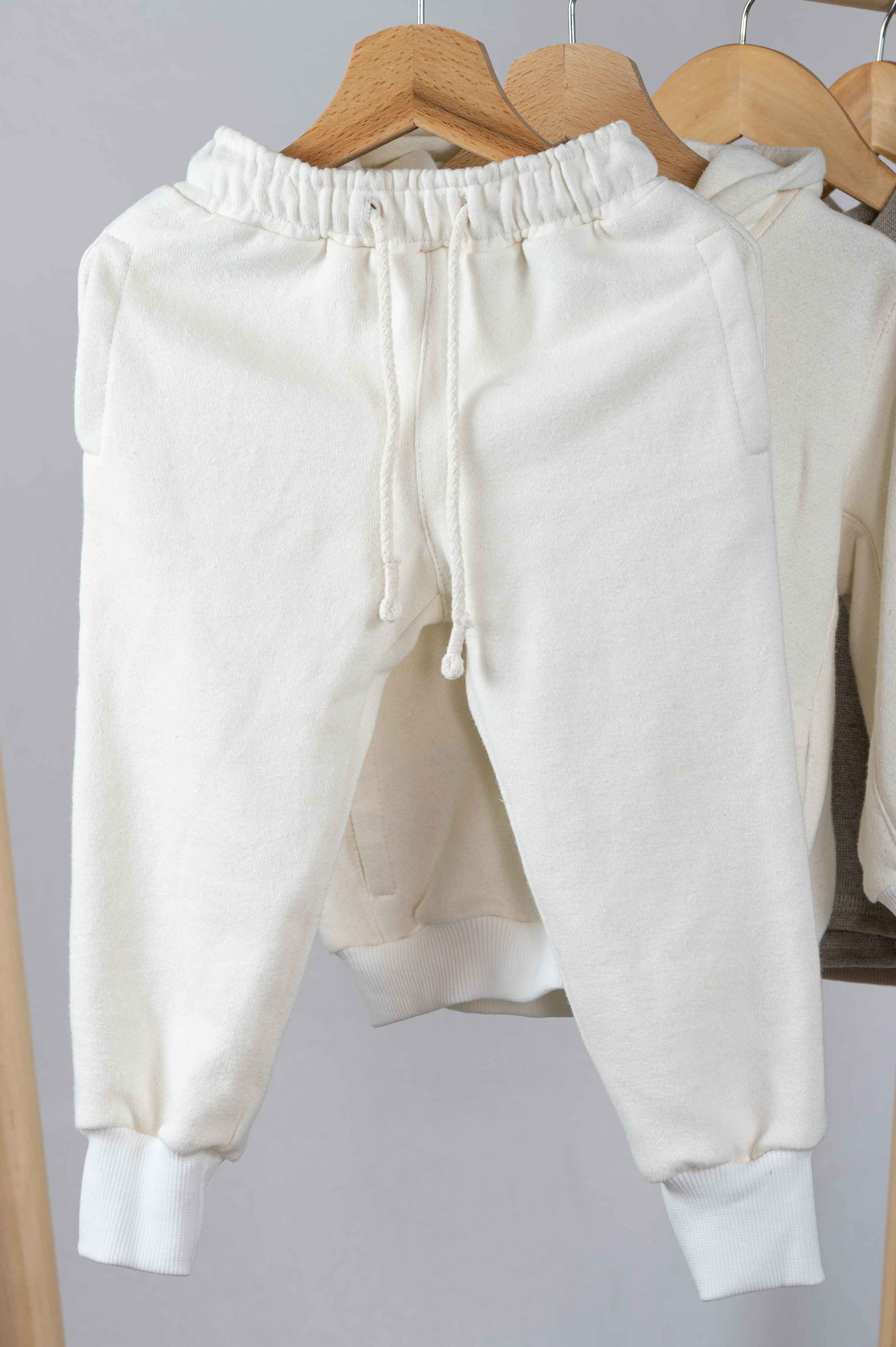 REWANA DETSKÉ TEPLÁKY NORI, S PATENTOM, IVORY, PRÍRODNÁ POČESANÁ TEPLÁKOVINA