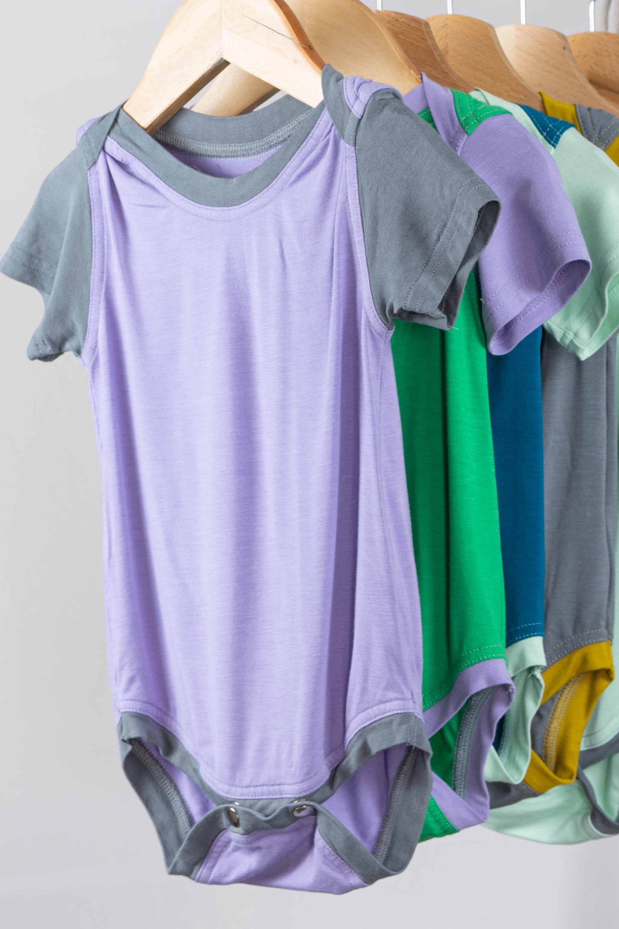 REWANA DETSKÉ BODY, KRÁTKY RUKÁV, BAMBUSOVÝ ÚPLET, VIACFAREBNÉ