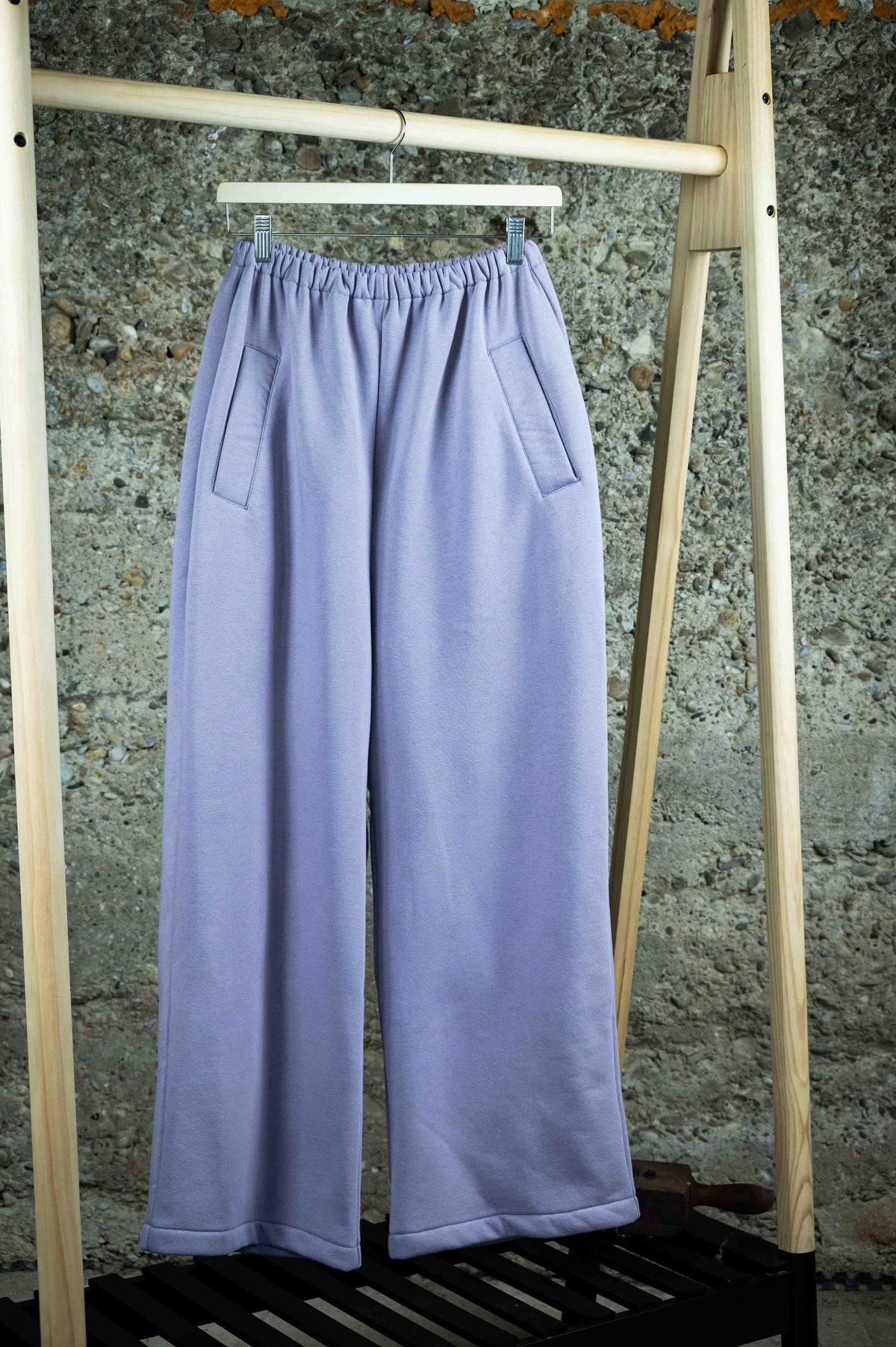 REWANA fialové unisex oversize tepláky – fotografia 4