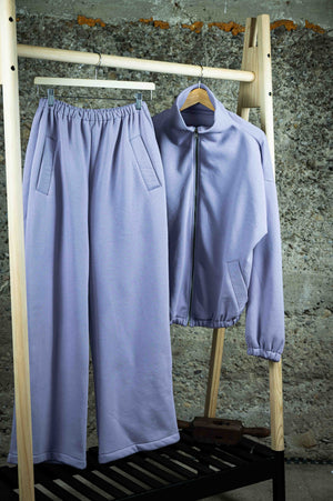 REWANA fialové unisex oversize tepláky – fotografia 3