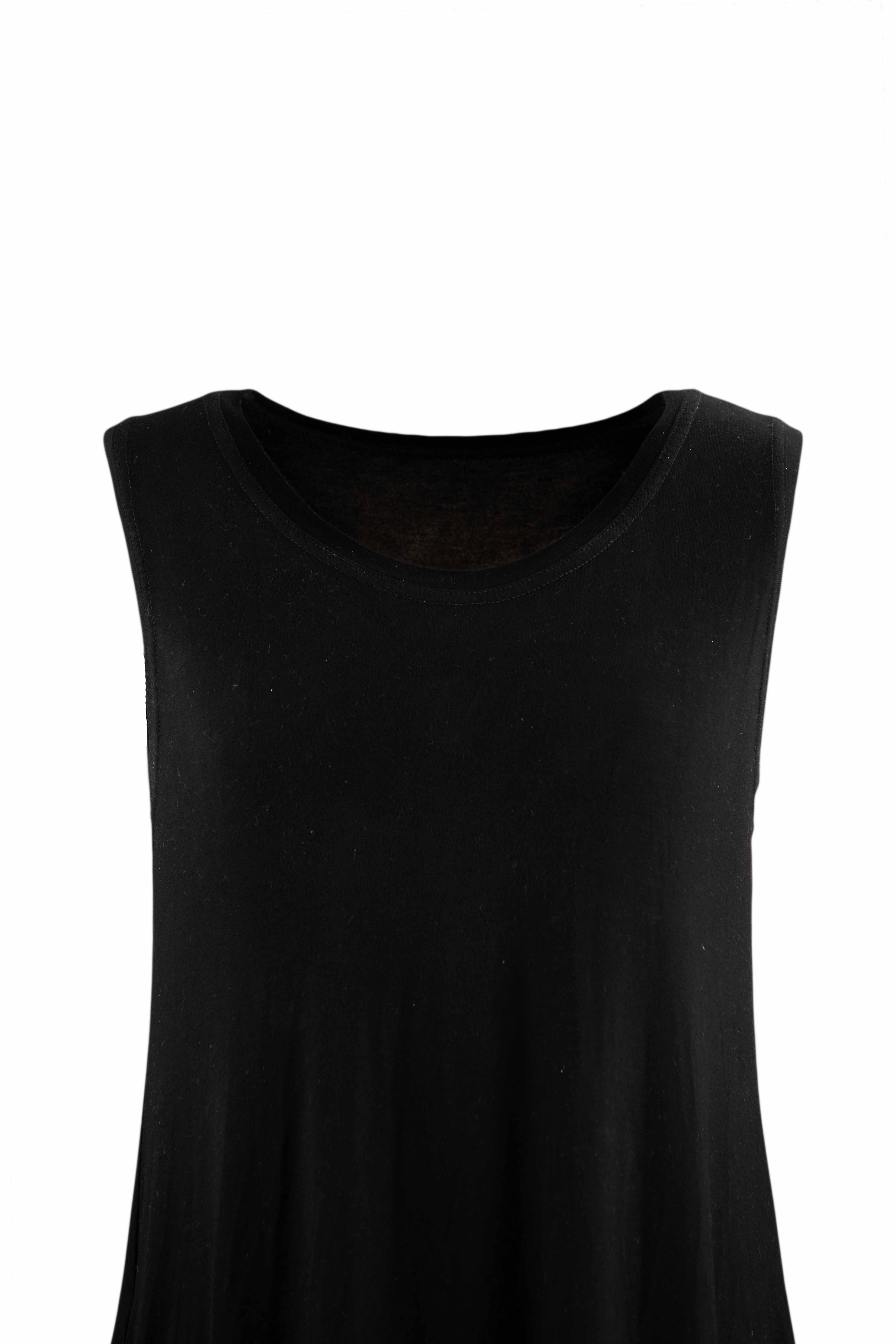 REWANA WOMEN'S BAMBOO DRESS SLEEVELESS IN BLACK COLOR