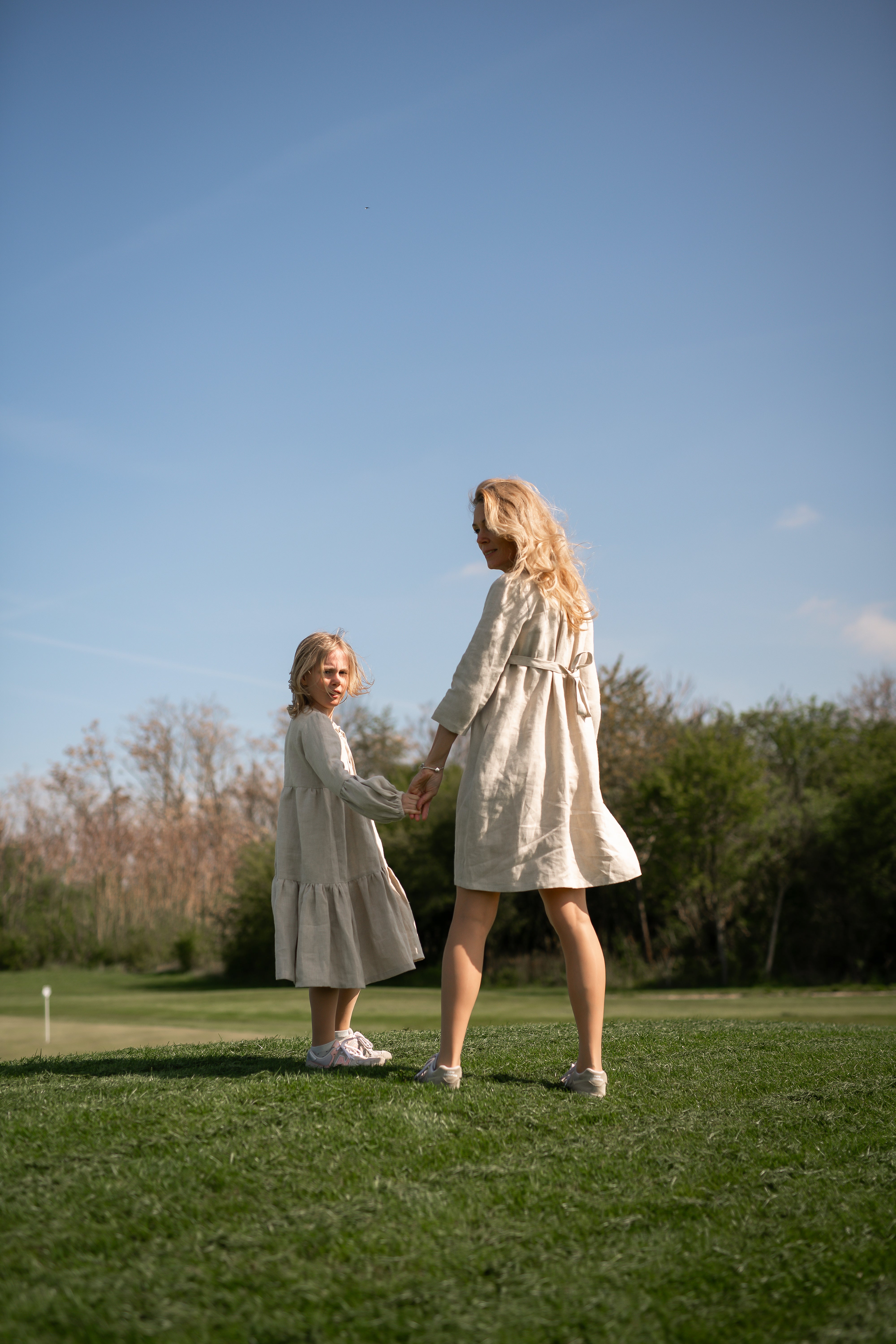 REWANA CHILDREN'S GIRLS' HEMP DRESS NATURAL