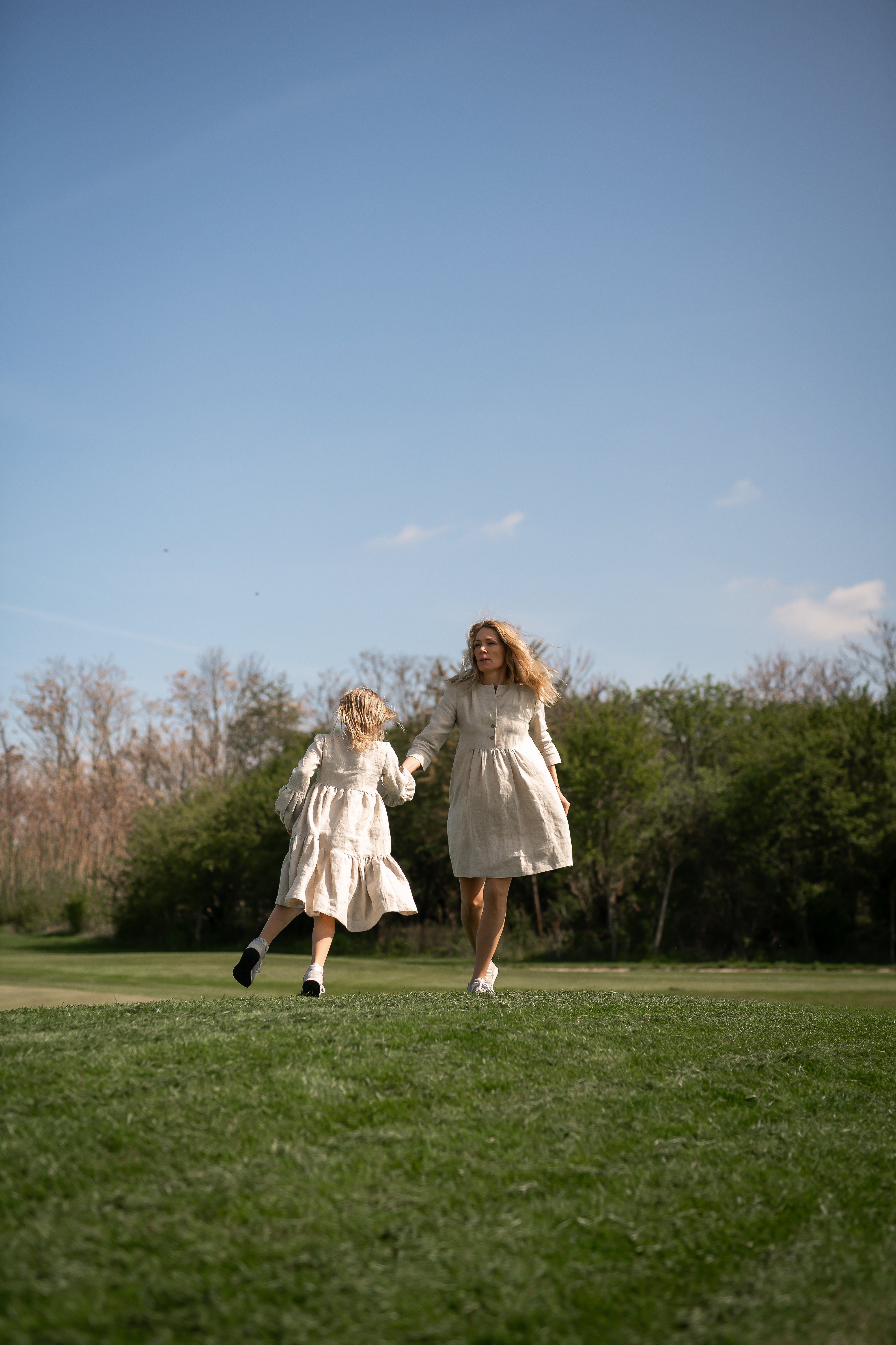 REWANA CHILDREN'S GIRLS' HEMP DRESS NATURAL