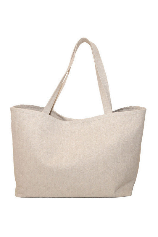 REWANA HEMP HANDBAG WITH LINING AND POCKETS