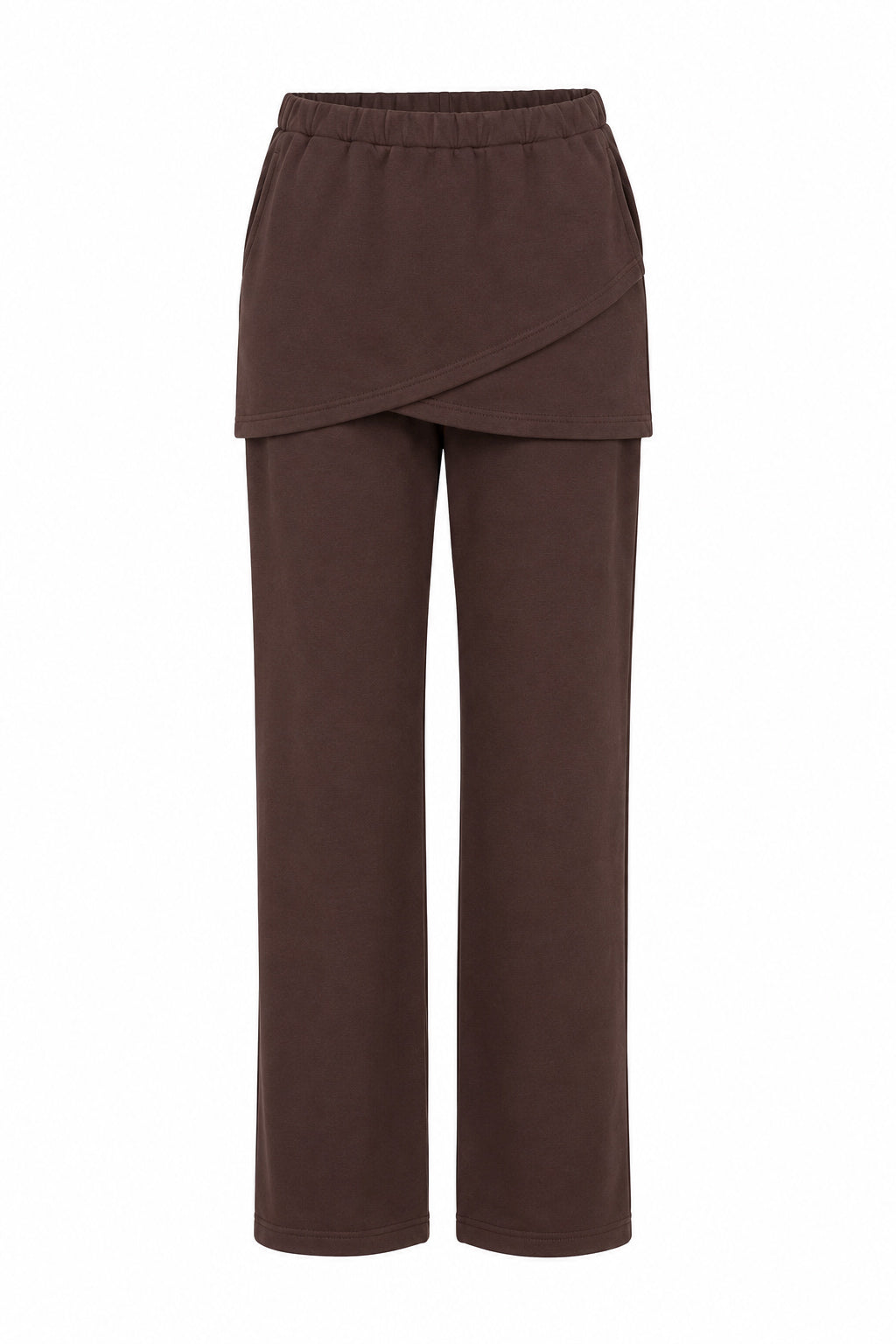 REWANA WOMEN'S TRACKSUITS WITH SKIRT IN CHOCOLATE BROWN COLOR
